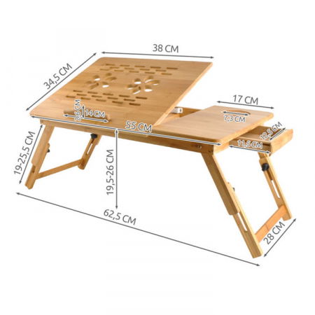 Masuta laptop pliabila cu orificii de ventilare [6]