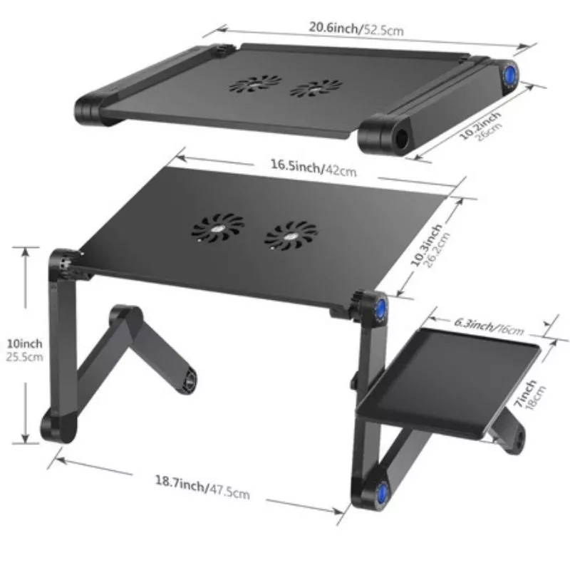 Masuta laptop reglabila, cu doua coolere [5]