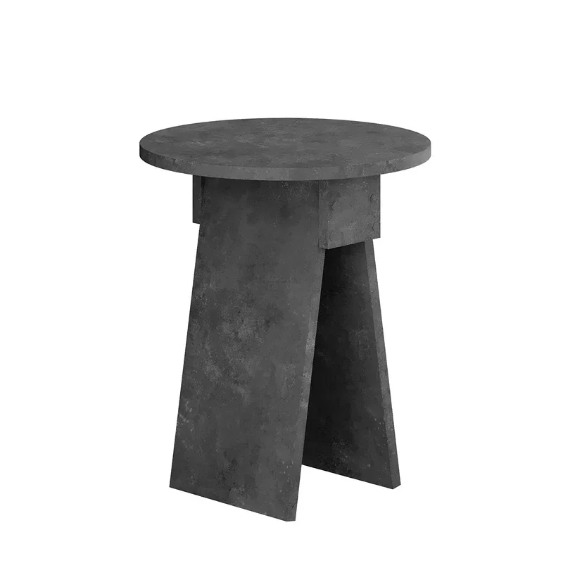 Masuta laterala Chen, gri retro, cu design modern, 42 cm [2]
