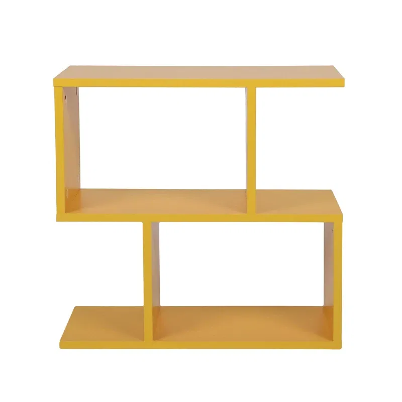 Masuta laterala Life Galbena cu rafturi pentru organizare si design modern [2]