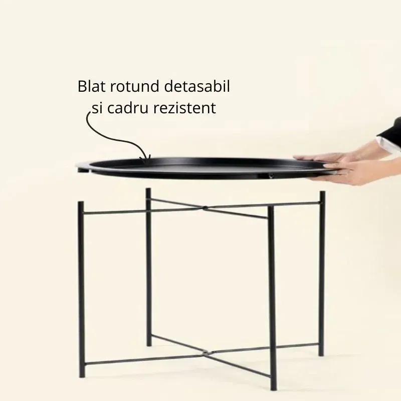 Masuta moderna rotunda, pliabila si compacta [3]
