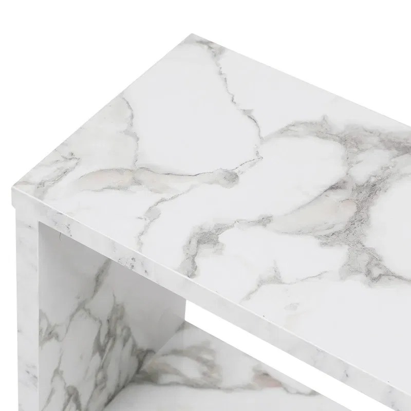 Masuta multifunctionala Life Alb & Marmura cu spatiu de depozitare [4]