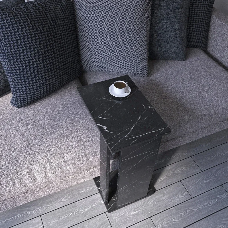 Masuta Pasific C, negru-alb, 61 cm, stil modern, ideala pentru living [1]