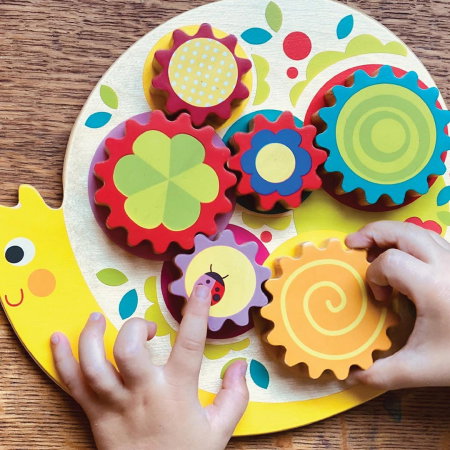 Melcul didactic jucarie din lemn educativa, 7 piese [1]