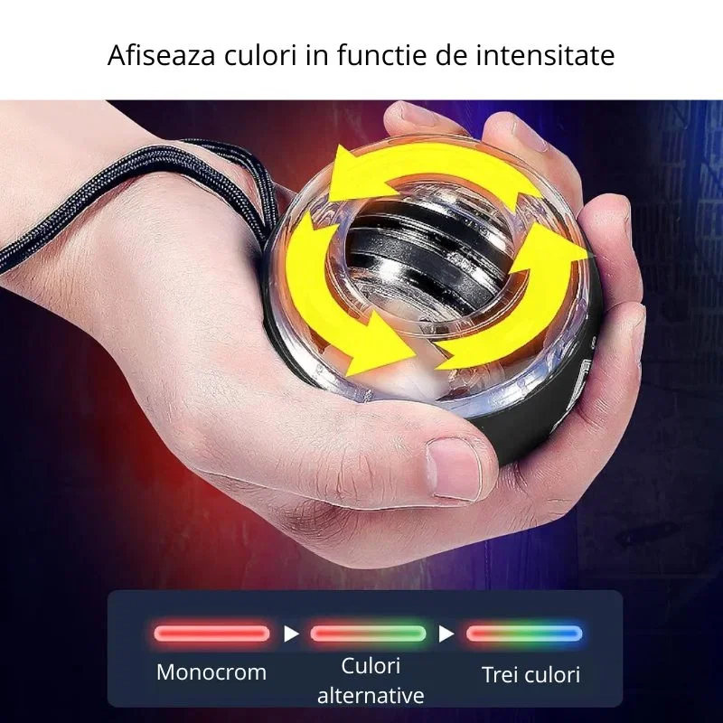 Minge giroscopica pentru antrenarea incheieturii, cu iluminare RGB [8]