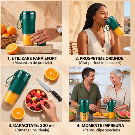 Mini blender portabil cu incarcare USB [7]