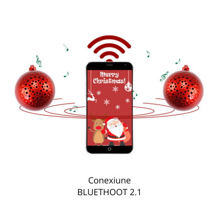 Mini Boxa Portabila cu Bluetooth, Glob de Craciun [17]