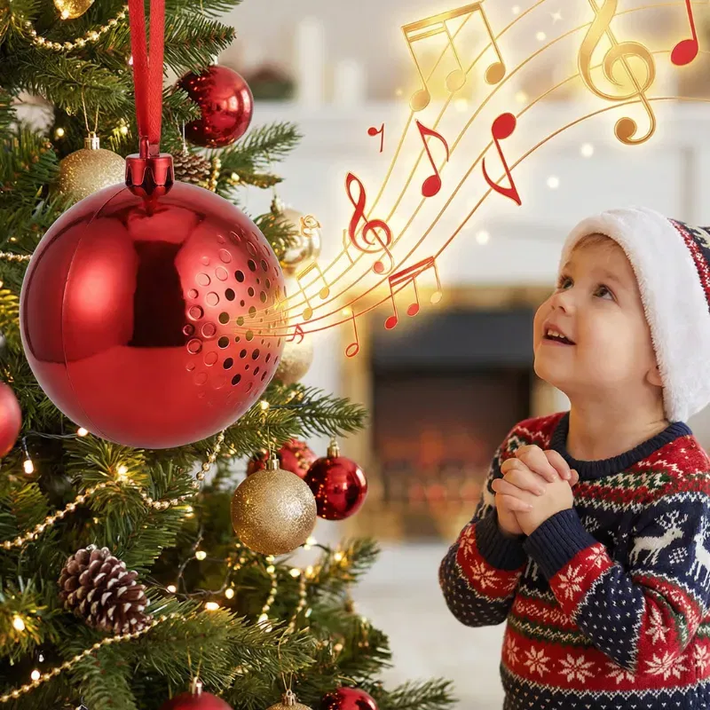 Cadouri Mos Nicolae - Mini Boxa Portabila cu Bluetooth, Glob de Craciun