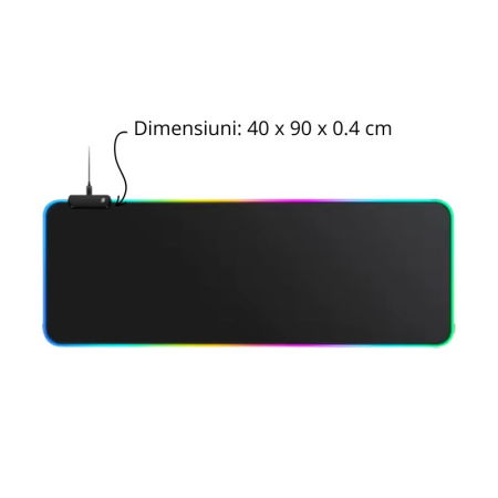 Mouse pad gaming RGB XXL cu iluminare LED [12]