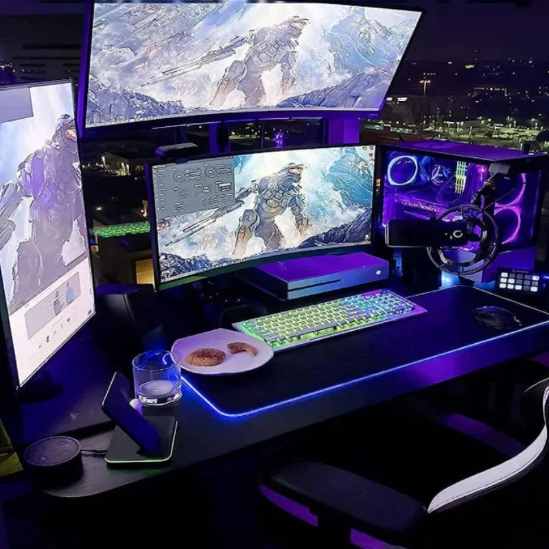 Mouse pad gaming RGB XXL cu iluminare LED [2]