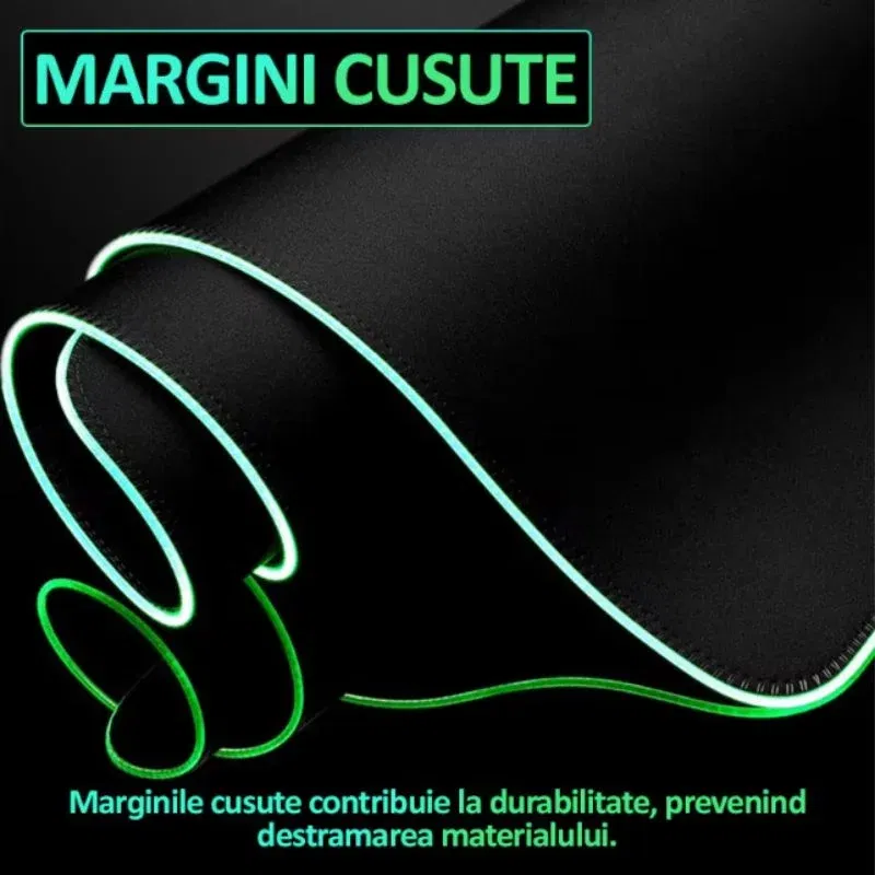 Mouse pad gaming RGB XXL cu iluminare LED [9]