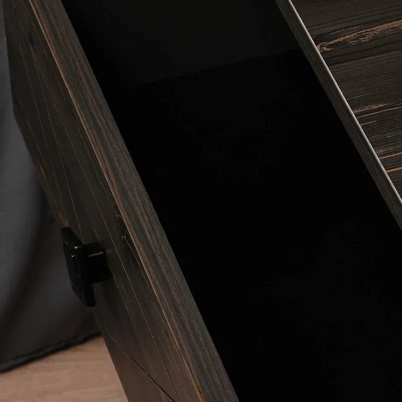 Noptiera Luna Maro Inchis cu picioare inalte si design clasic [9]