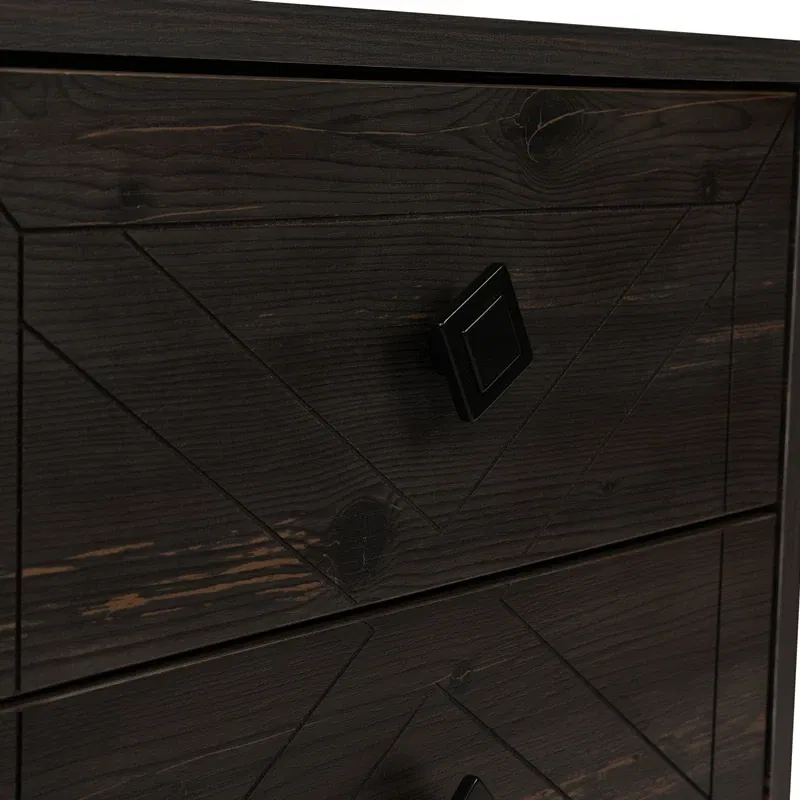 Noptiera Luna Maro Inchis cu picioare inalte si design clasic [7]