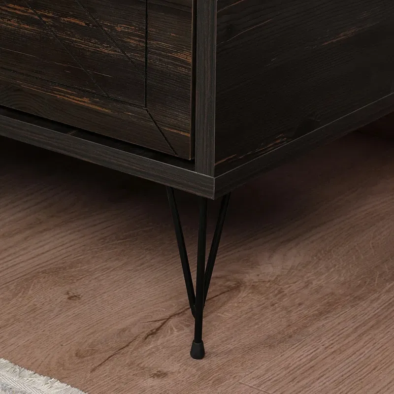 Noptiera Luna Maro Inchis cu picioare inalte si design clasic [10]