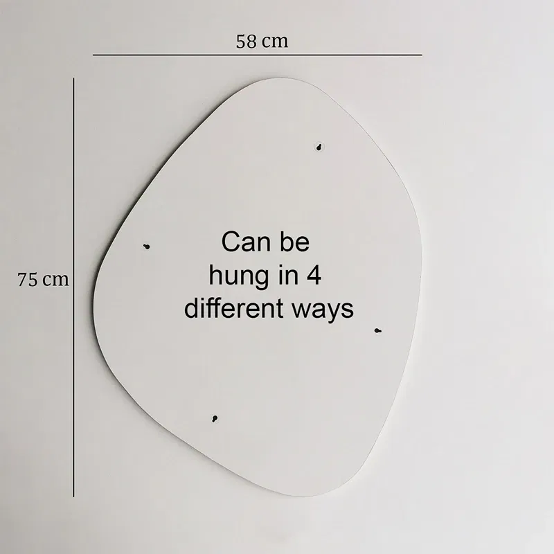 Oglinda Amorphous transparenta, design curbat, eleganta minimalista [8]