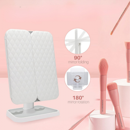 Oglinda machiaj cu LED, plianta cu touchscreen si zoom 1x/2x/3x [12]