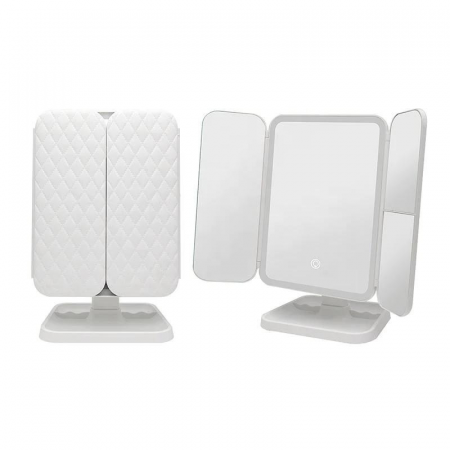 Oglinda machiaj cu LED, plianta cu touchscreen si zoom 1x/2x/3x [13]