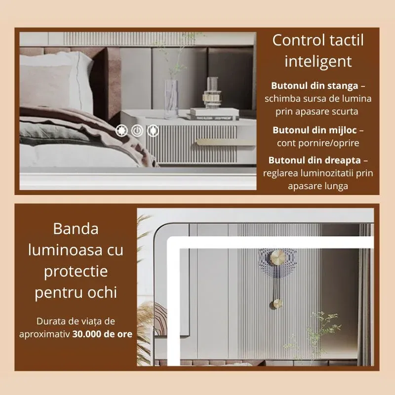 Oglinda de Machiaj Glamour cu LED [10]