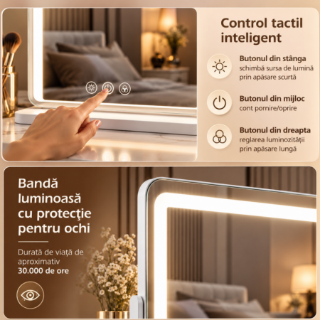 Oglinda de Machiaj Glamour cu LED 60x52cm [3]