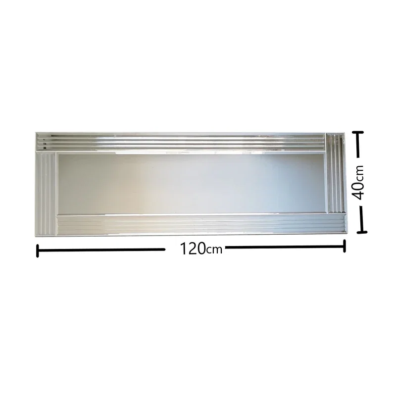 Oglinda dreptunghiulara cu rama argintie, design sofisticat si modern [5]