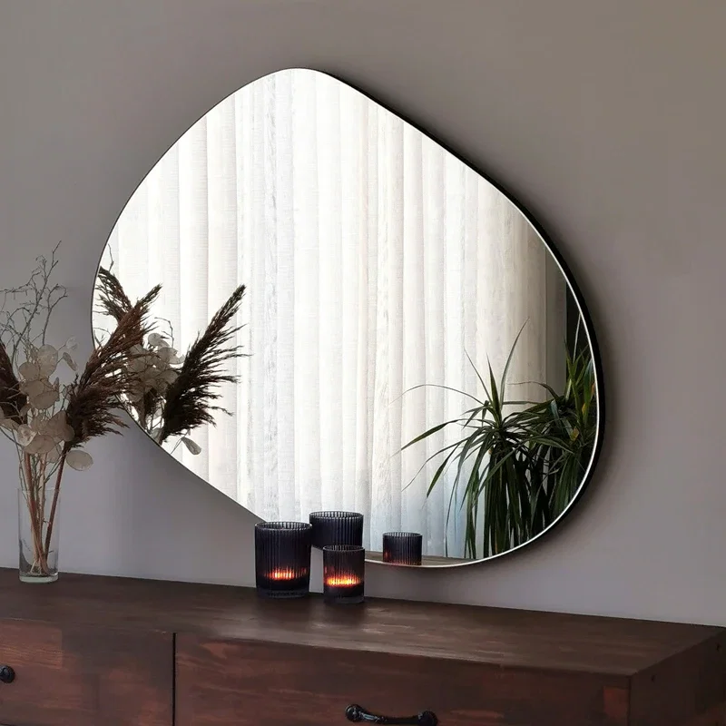 Oglinda Gusto cu rama neagra, forma asimetrica, stil modern [8]