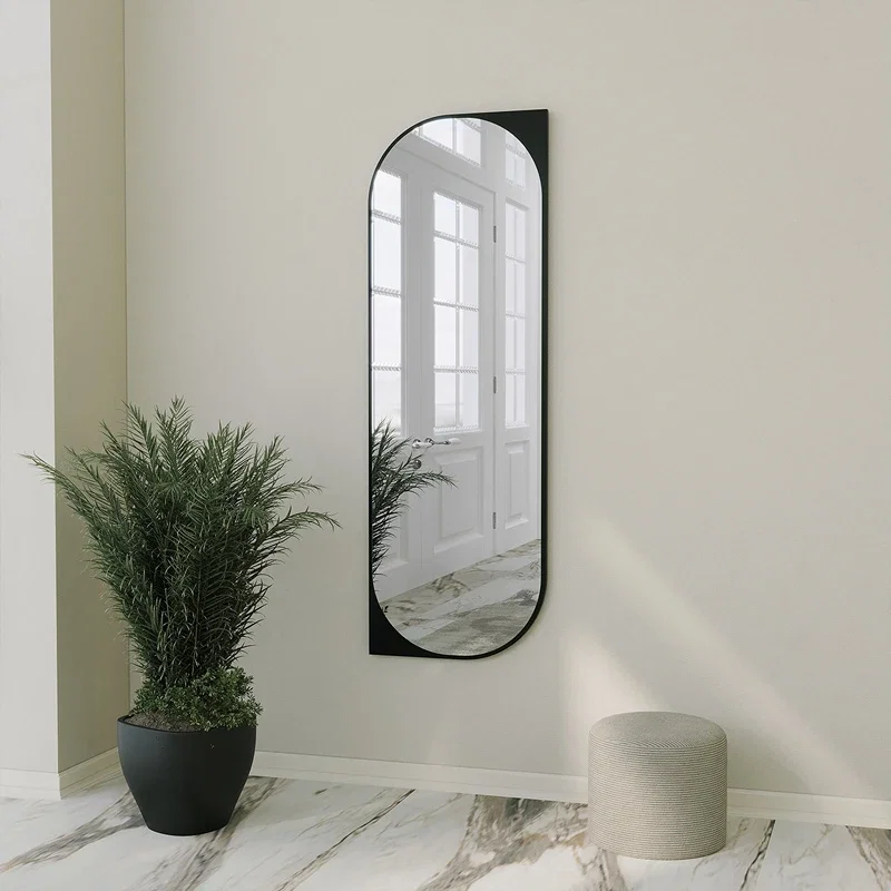 Oglinda Livi neagra, design modern, fixare pe perete [3]
