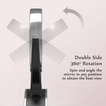 Oglinda machiaj Anjou iluminata LED, 2 fete, Marire 7X [4]