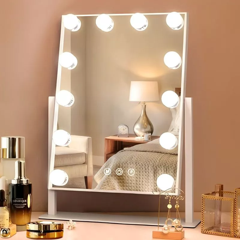 Oglinda machiaj profesionala cu 12 becuri LED Hollywood Star [12]