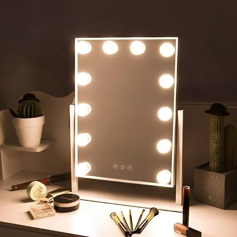 Oglinda machiaj profesionala cu 12 becuri LED Hollywood Star [10]