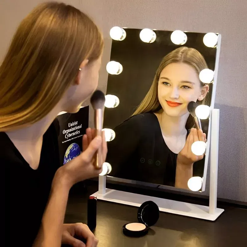 Oglinda machiaj profesionala cu 12 becuri LED Hollywood Star [1]