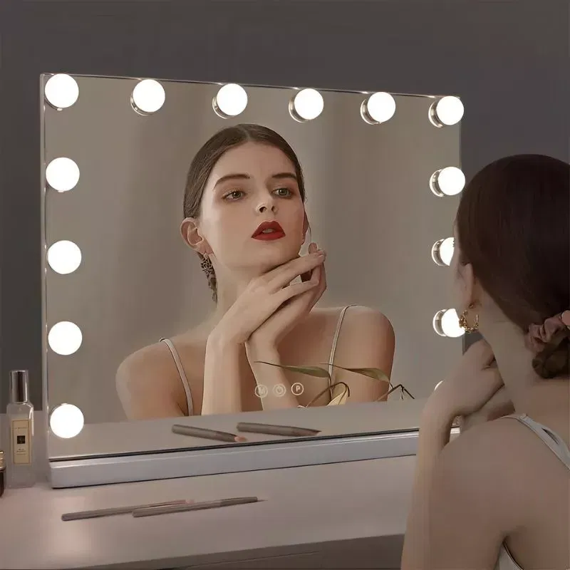 Cadouri - Oglinda machiaj profesionala Hollywood Star cu 14 becuri