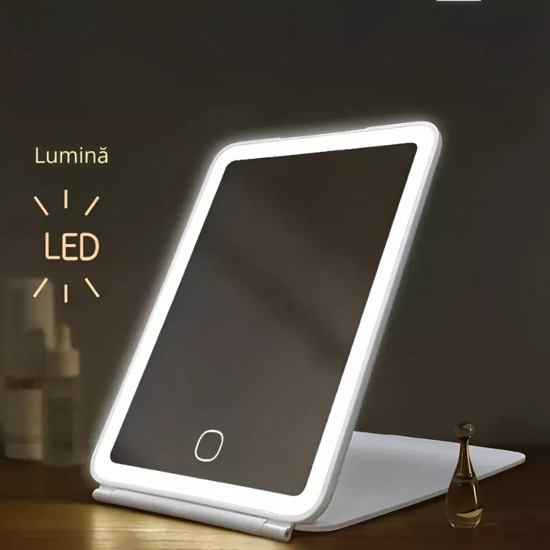 Oglinda make up de calatorie cu 72 led-uri pliabila si reincarcabila [11]