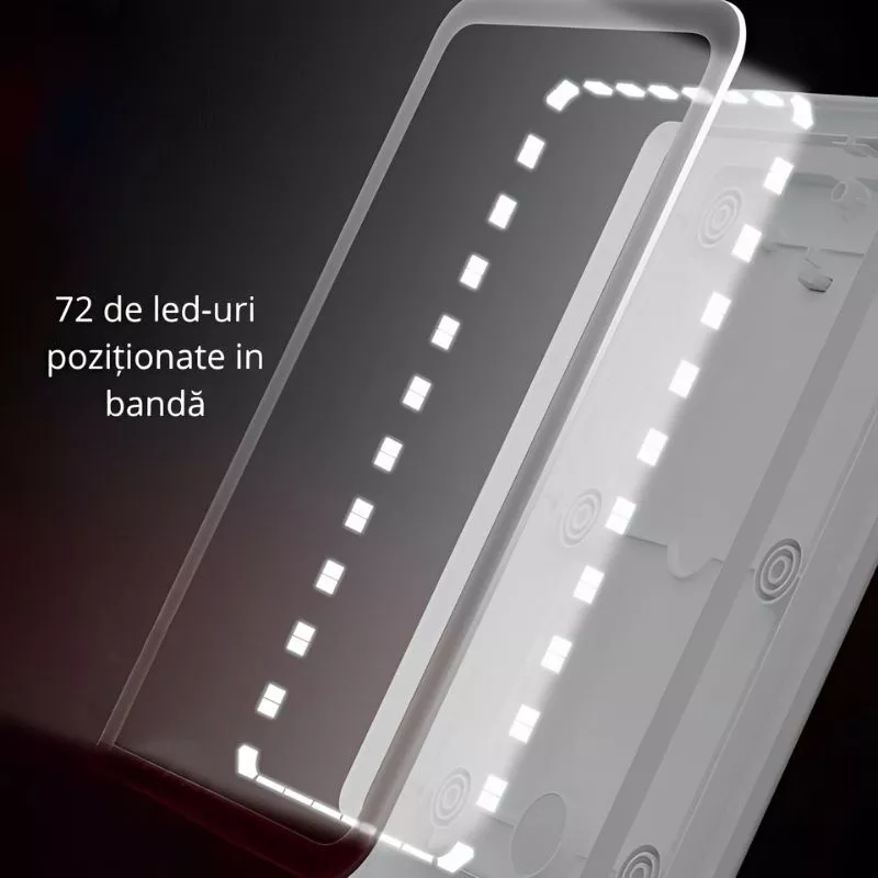 Oglinda make up de calatorie cu 72 led-uri pliabila si reincarcabila [15]