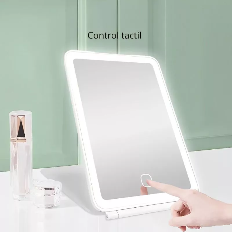 Oglinda make up de calatorie cu 72 led-uri pliabila si reincarcabila [8]