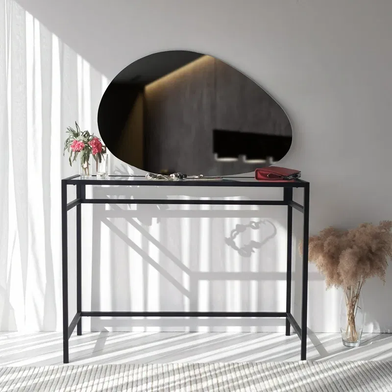 Oglinda Porto 90x60 rama alba, stil minimalist, rama subtire [2]