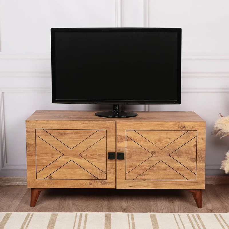 Comoda TV pin, cu picioare din plastic si compartimente spatioase [1]