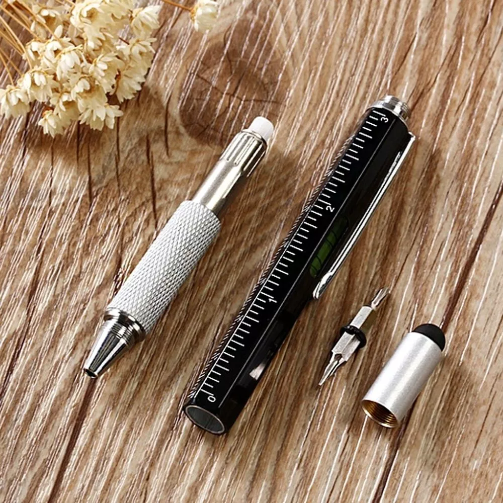 Pix multifunctional 6 in 1, surubelnita plata, rigla, capat touchscreen, nivela cu bula [2]