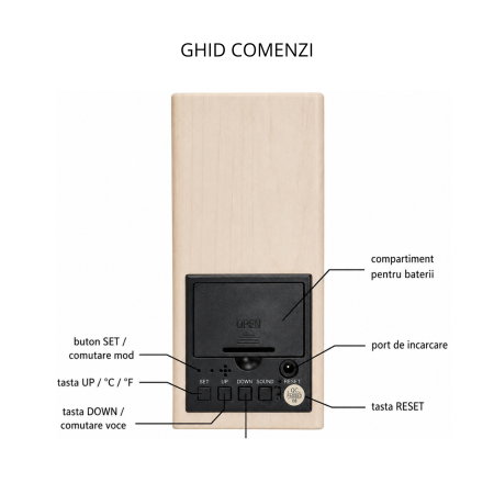 Organizator de Birou cu Ceas Digital LED [11]
