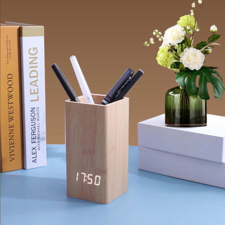 Organizator de Birou cu Ceas Digital LED [1]