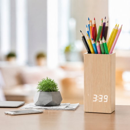Organizator de Birou cu Ceas Digital LED [5]