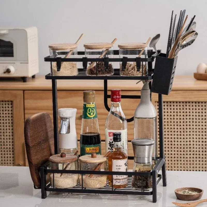 Cele mai noi - Organizator de condimente cu 2 niveluri