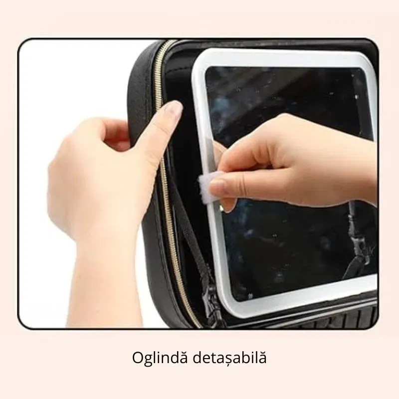 Organizator de cosmetice cu oglinda LED [7]