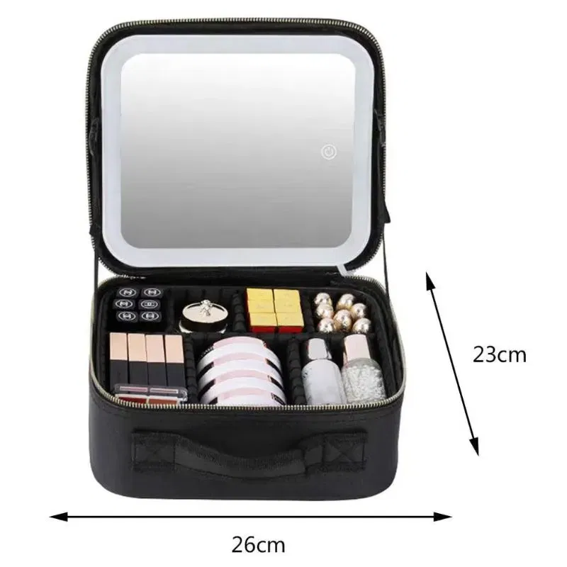 Organizator de cosmetice cu oglinda LED [11]
