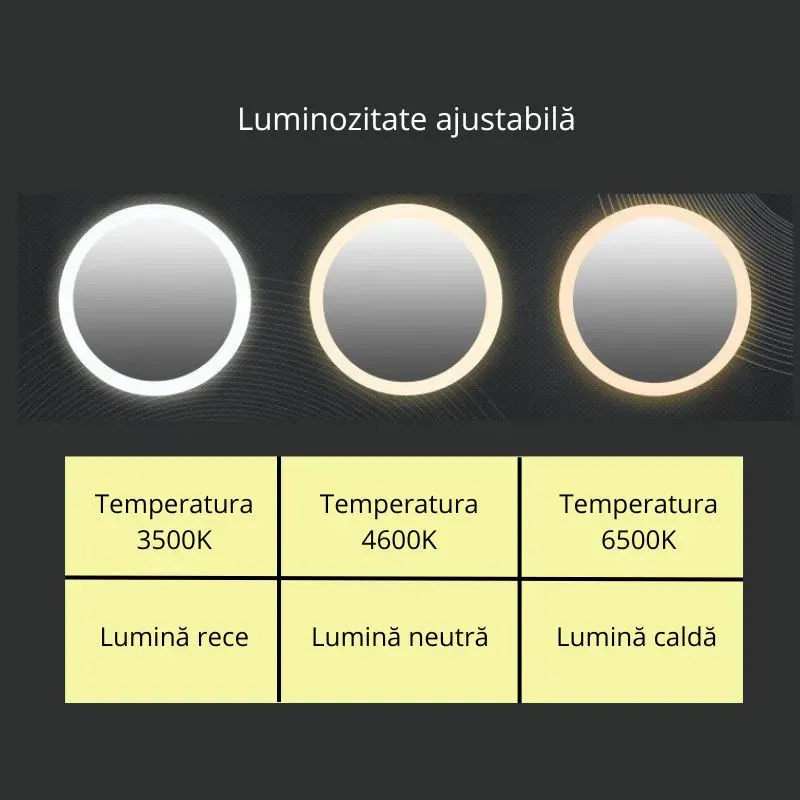 Organizator de cosmetice cu oglinda LED [9]