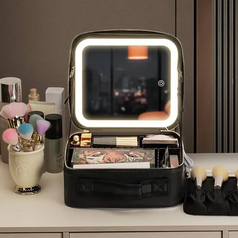 Organizator de cosmetice cu oglinda LED [1]