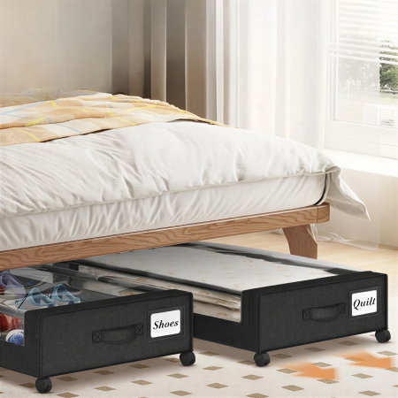 Organizator de haine cu roti pentru depozitare sub pat [6]