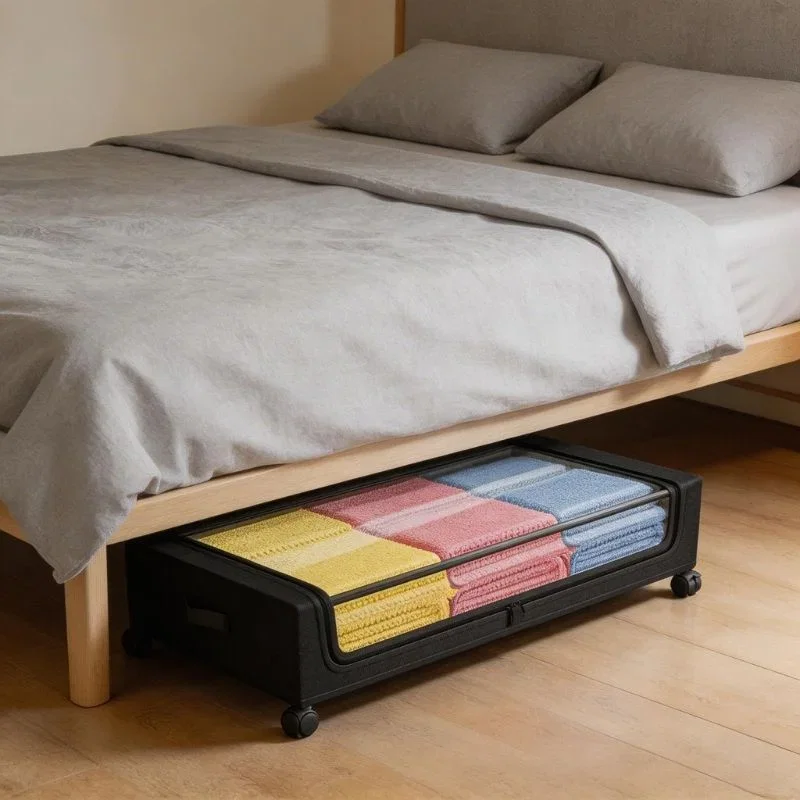 Organizator de haine cu roti pentru depozitare sub pat [1]
