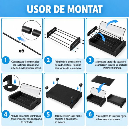 Organizator de haine cu roti pentru depozitare sub pat [14]