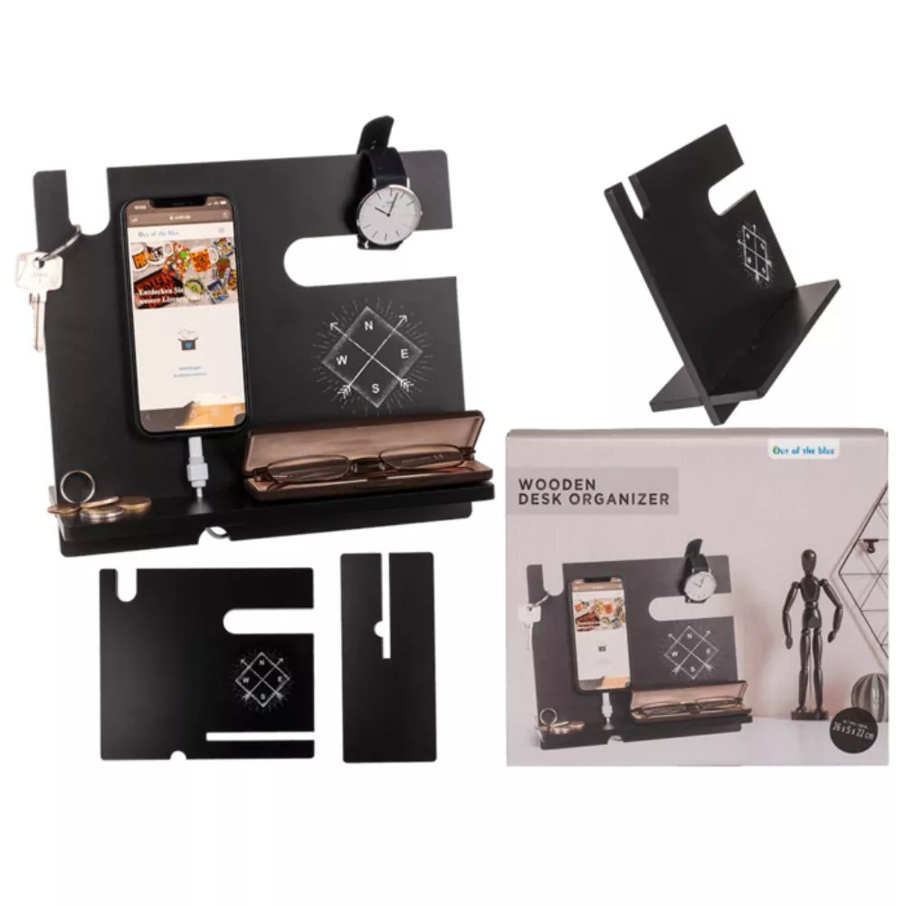 Organizator ergonomic de birou WoodOrg [5]