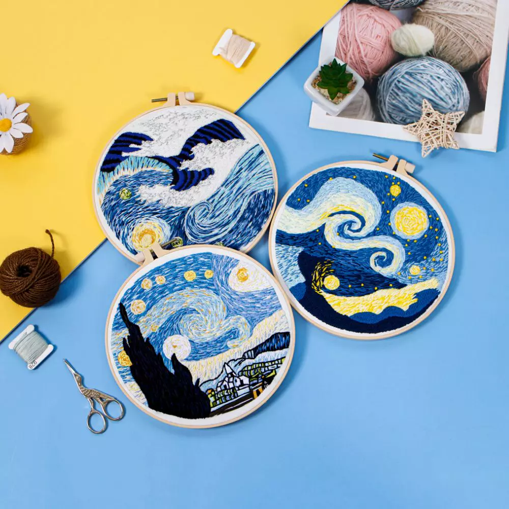 Pachet 3 Kit-uri Broderie DIY, Arta [1]